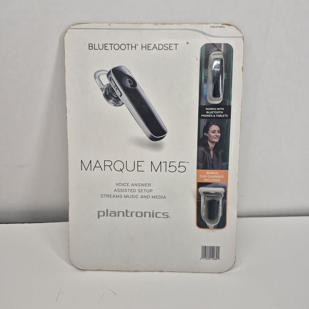 PLANTRONICS Marque M155 WIRELESS Bluetooth Handsfree In-Ear Headset SEALED